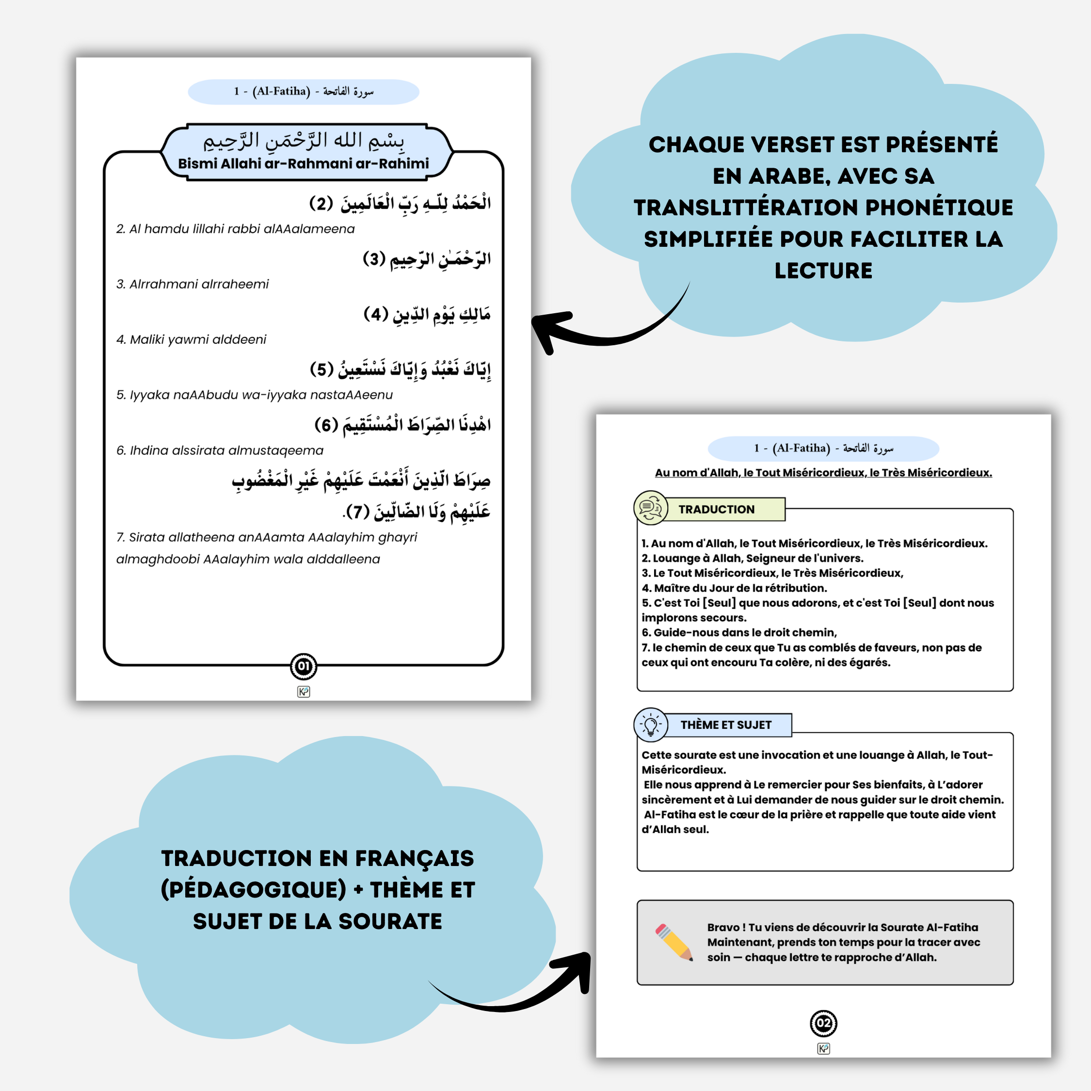 Je trace mes premières sourates